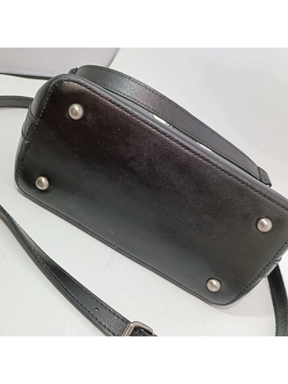 Patricia Nash Irving Bucket Handbag Leather Black Crossbody Shoulder Bag Purse - Picture 5 of 13
